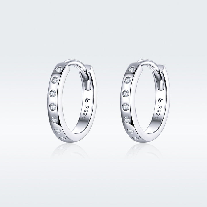 925 Sterling Silver Earrings with Pavé Setting CZ for Women