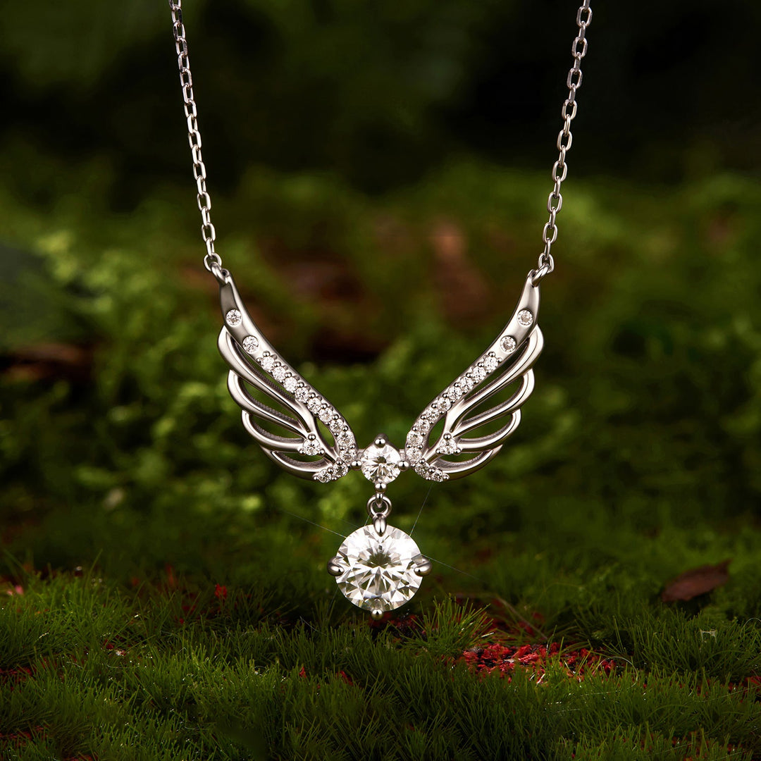 925 Sterling Silver White Gold Plated Moissanite 40+5cm Pavé CZ Pendant Necklace for Women