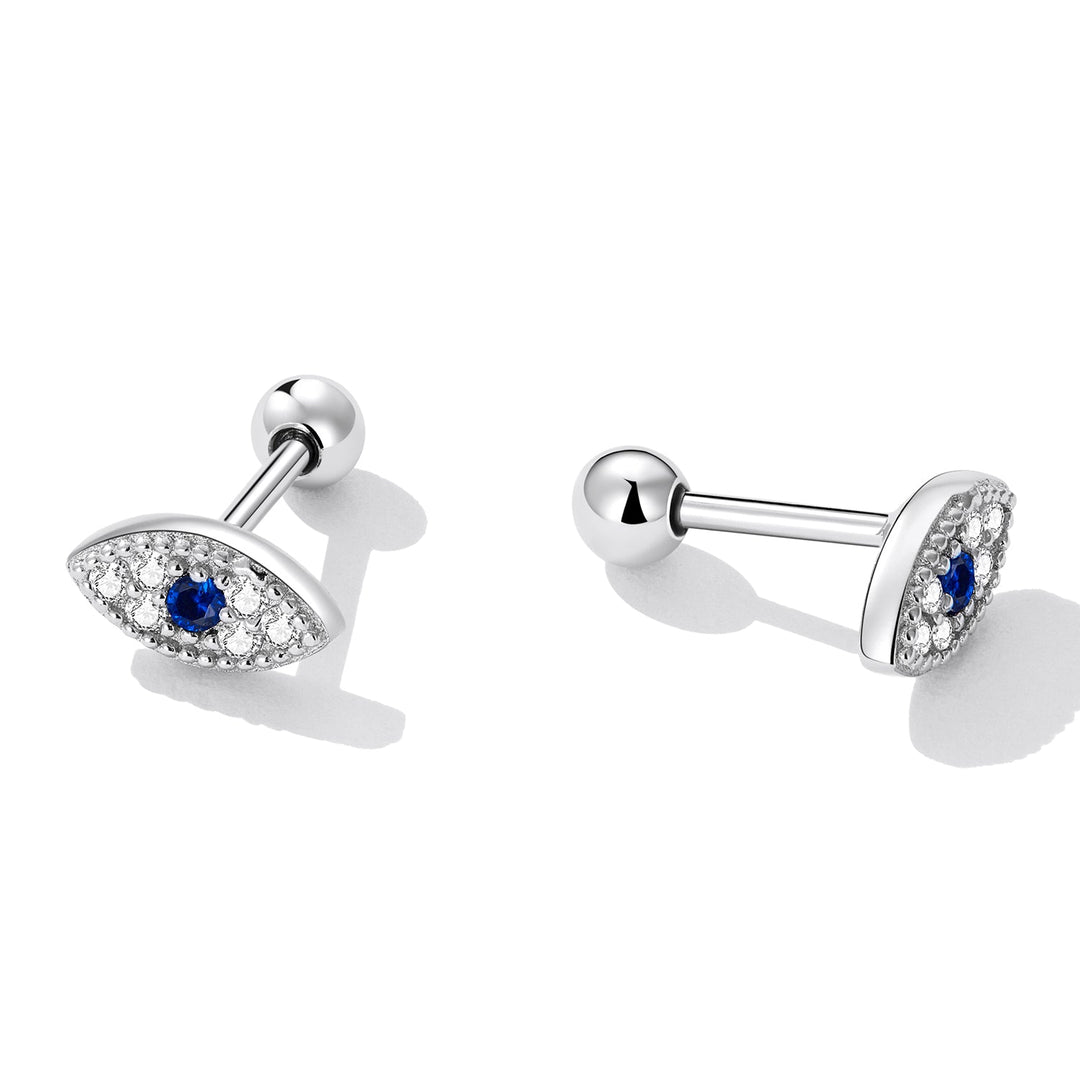 925 Sterling Silver &amp; Pavé Setting CZ Earrings
