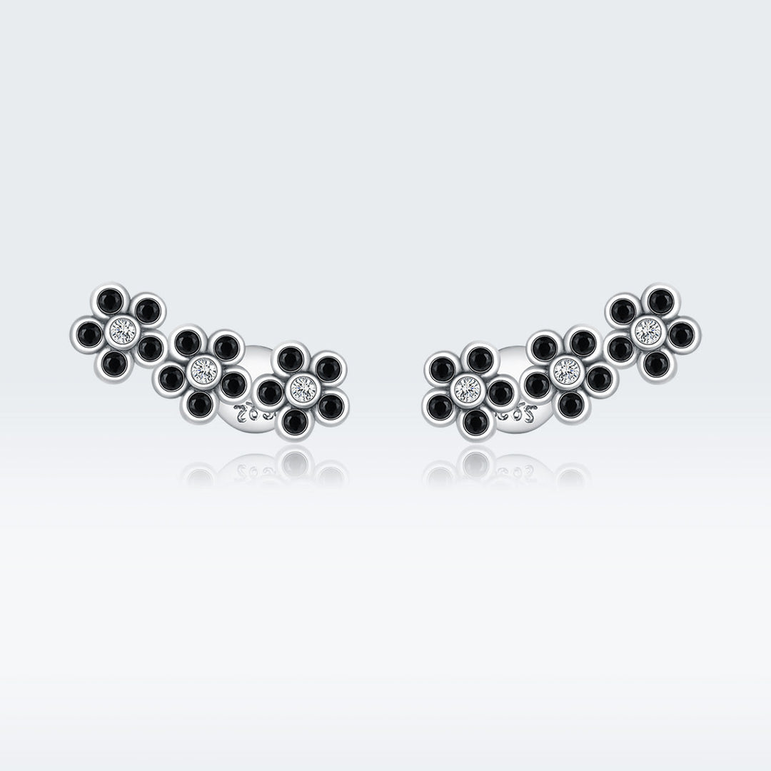 925 Sterling Silver Earrings with Pavé Setting CZ