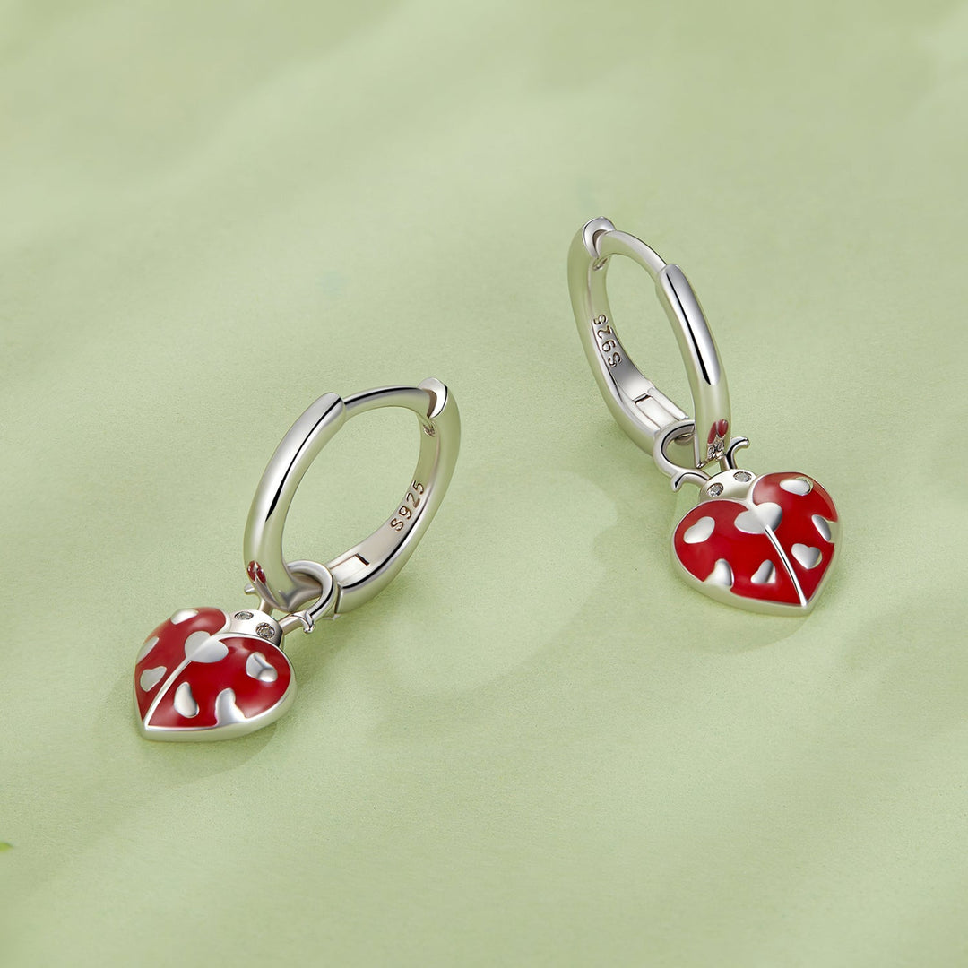 S925 Sterling Silver Enamel Process Pavé Set CZ Earrings