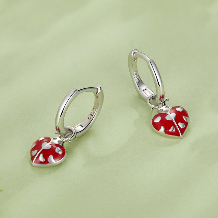 S925 Sterling Silver Enamel Process Pavé Set CZ Earrings