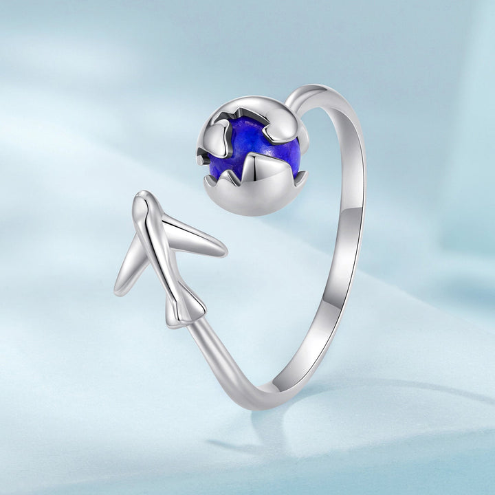 925 Silver 1.8mm Lapis Lazuli Ring
