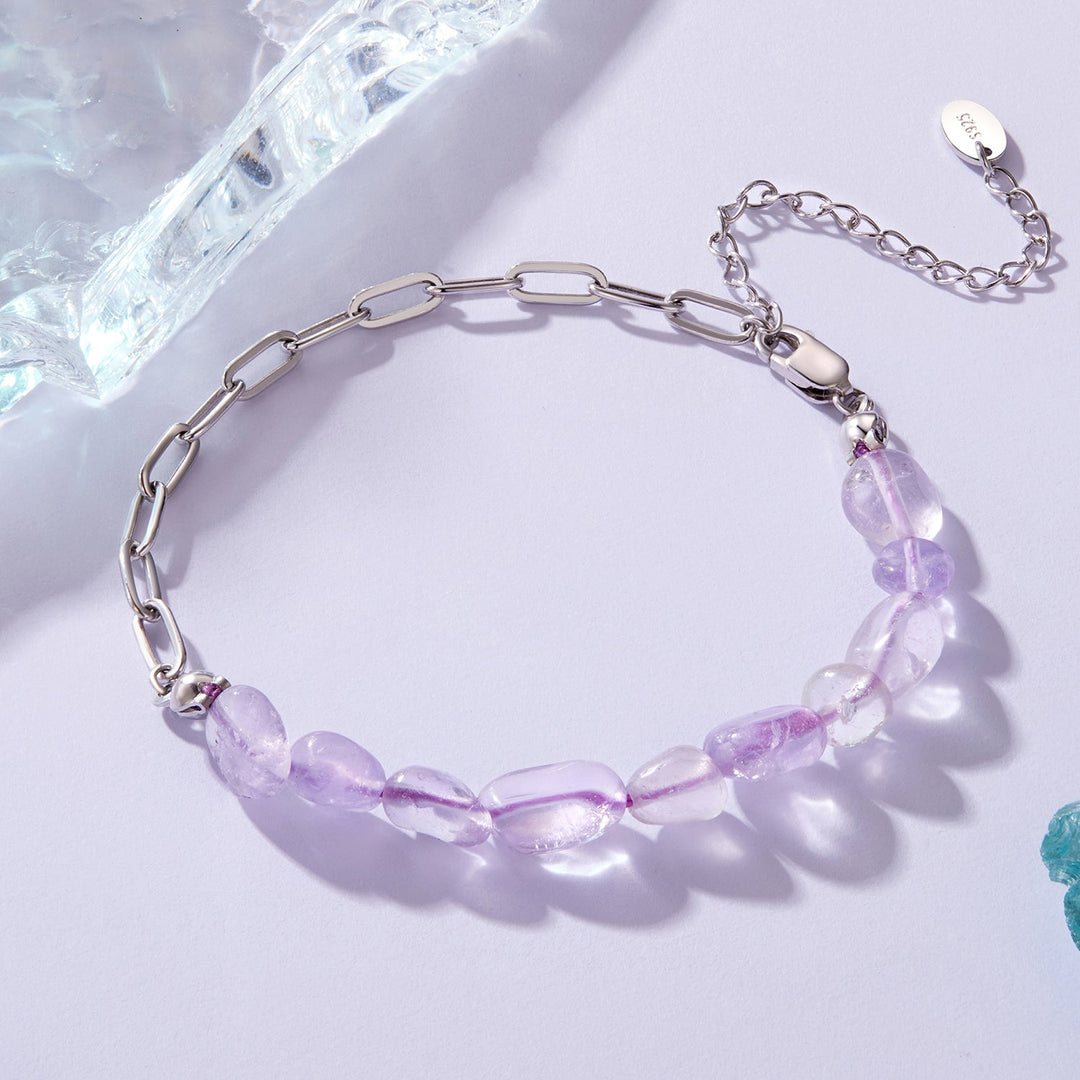925 Sterling Silver &amp; White Gold Plated Crystal Bracelet 16+5cm for Women
