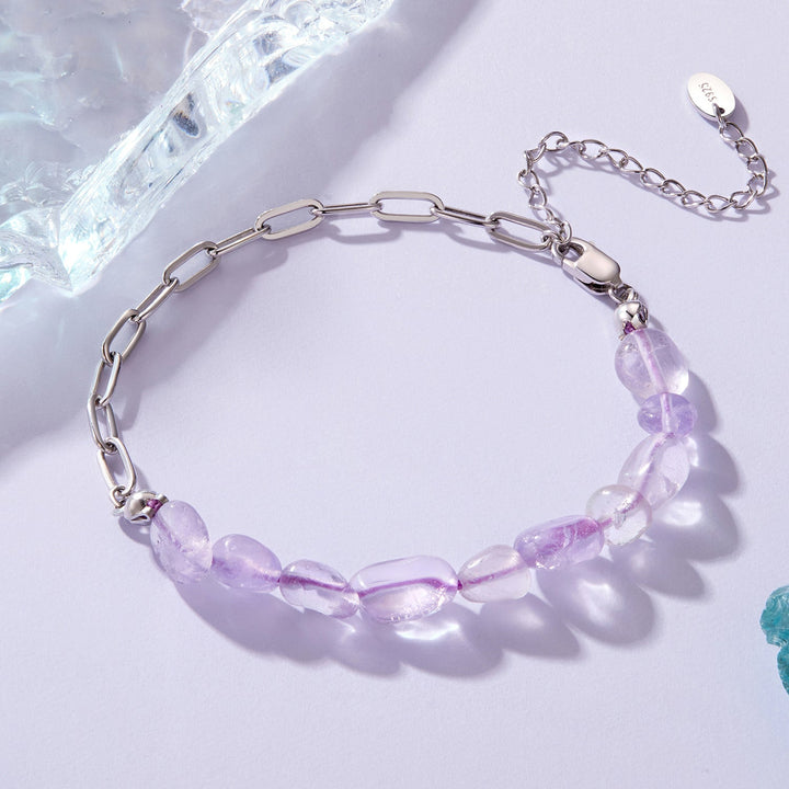 925 Sterling Silver &amp; White Gold Plated Crystal Bracelet 16+5cm for Women