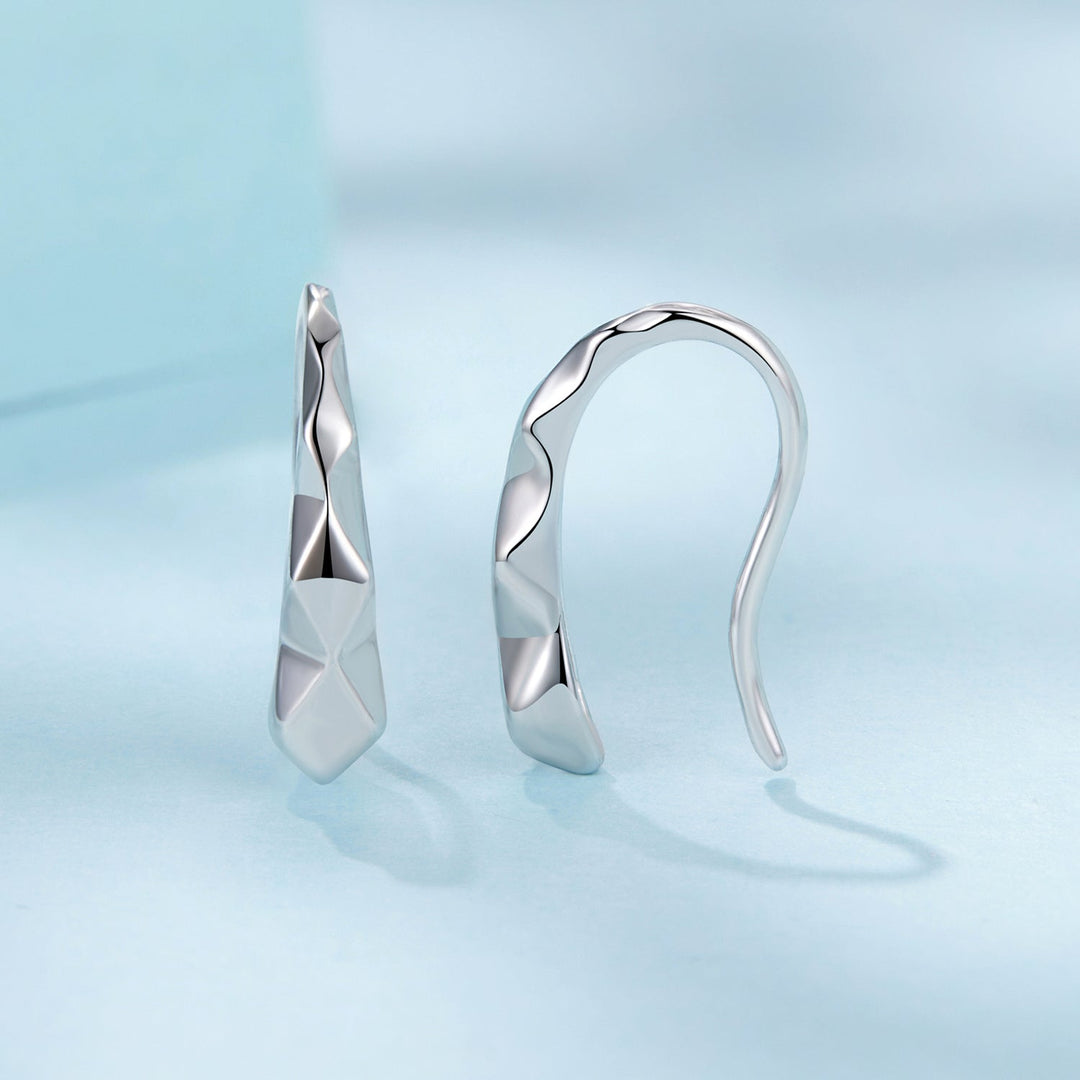 925 Sterling Silver White Gold Plated Earrings
