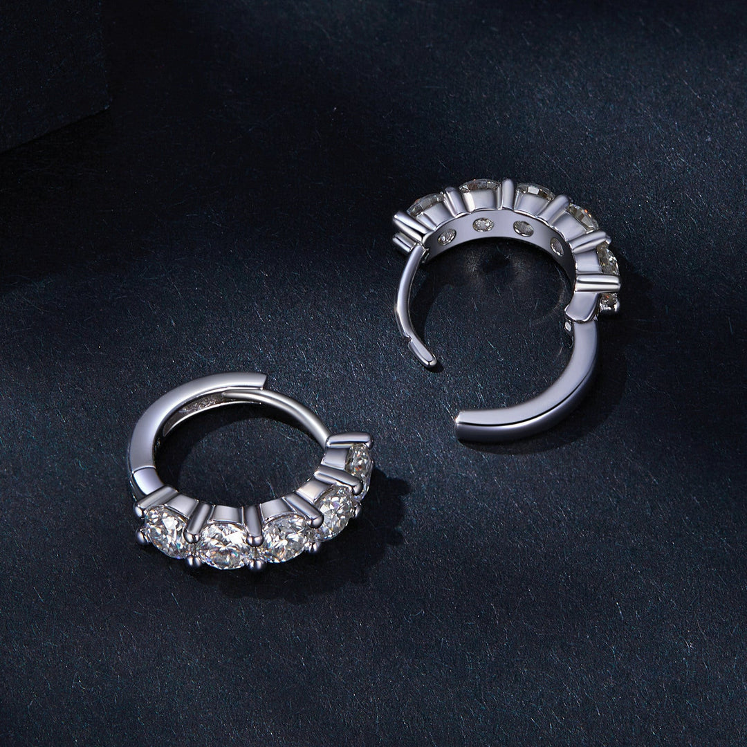 925 Sterling Silver 0.20 Carat Moissanite Earrings for Women