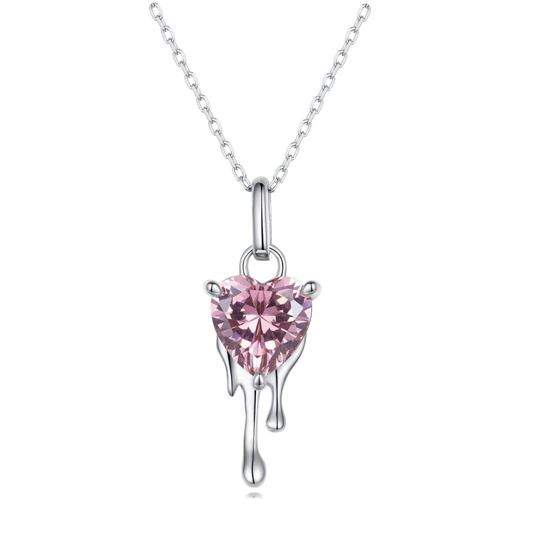 925 Sterling Silver Adjustable Necklace with Pavé Setting CZ &amp; Pendant for Women