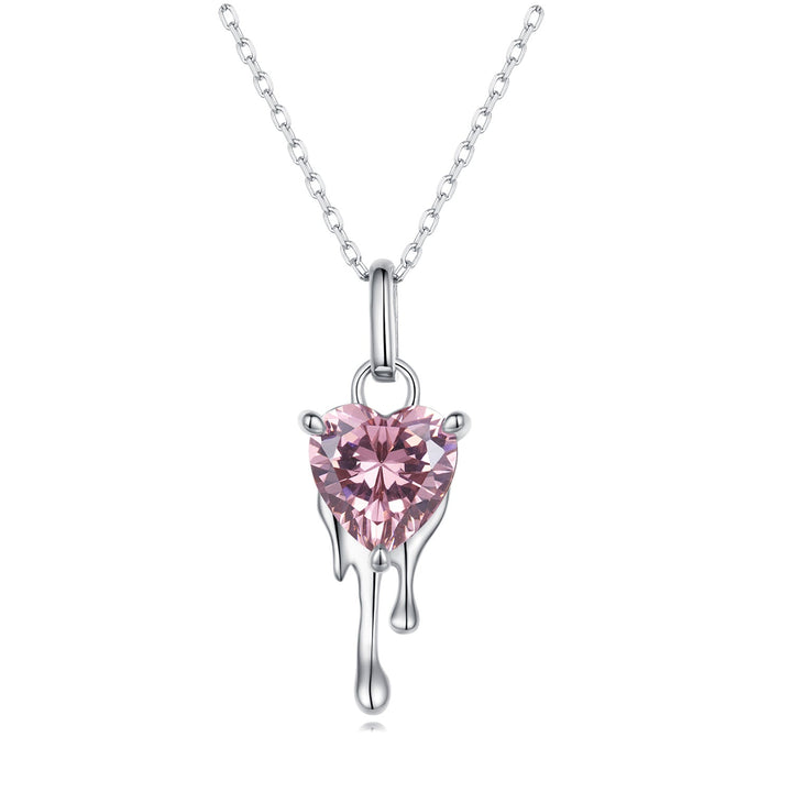 925 Sterling Silver Adjustable Necklace with Pavé Setting CZ &amp; Pendant for Women