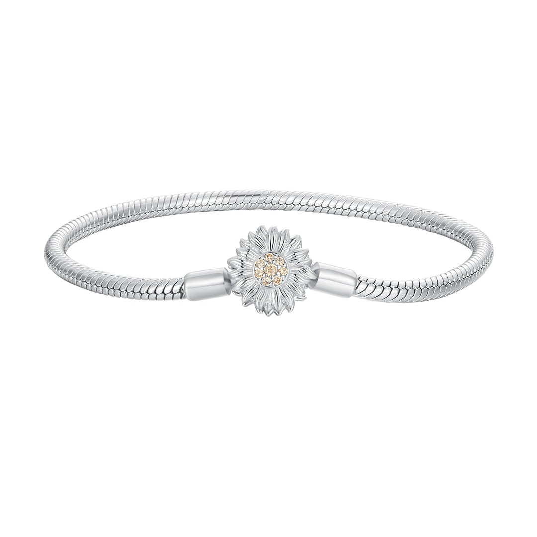 925 Sterling Silver Pavé Setting CZ Bracelet for Women - 17.0 Size, 170mm Length, 3mm Chain Thickness
