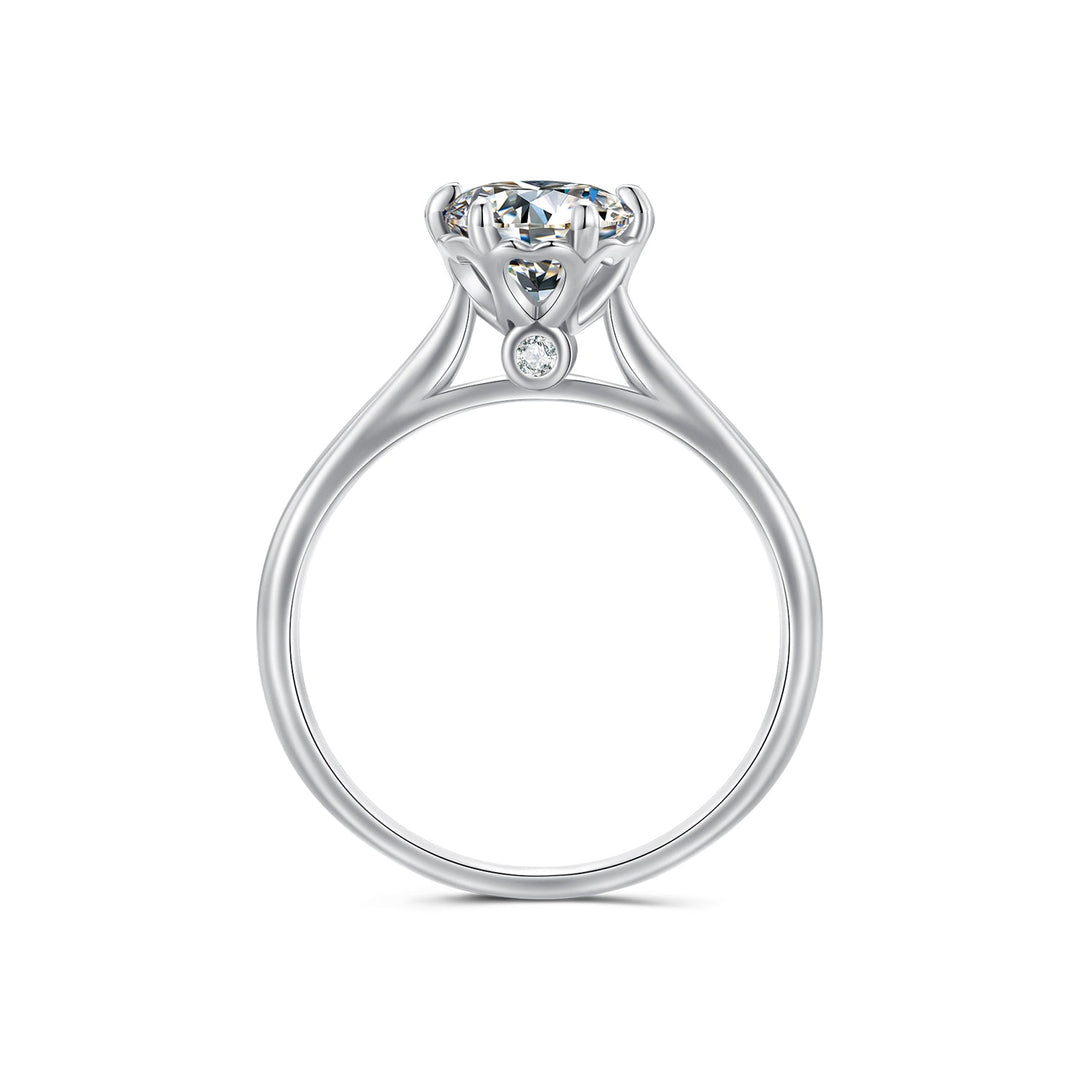 925 Sterling Silver Moissanite 1 Carat Ring Size 6 for Women