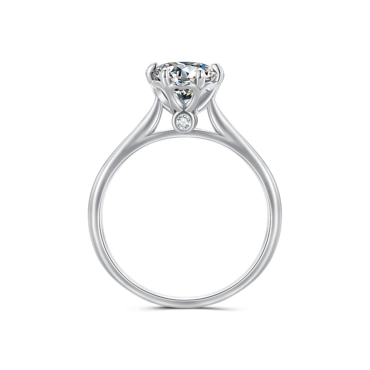 925 Sterling Silver Moissanite 1 Carat Ring Size 6 for Women
