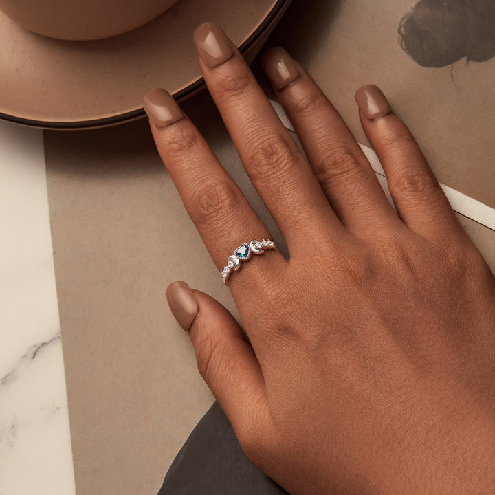 925 Sterling Silver Ring with Pavé Setting CZ, Size 7.0, Women’s Jewelry