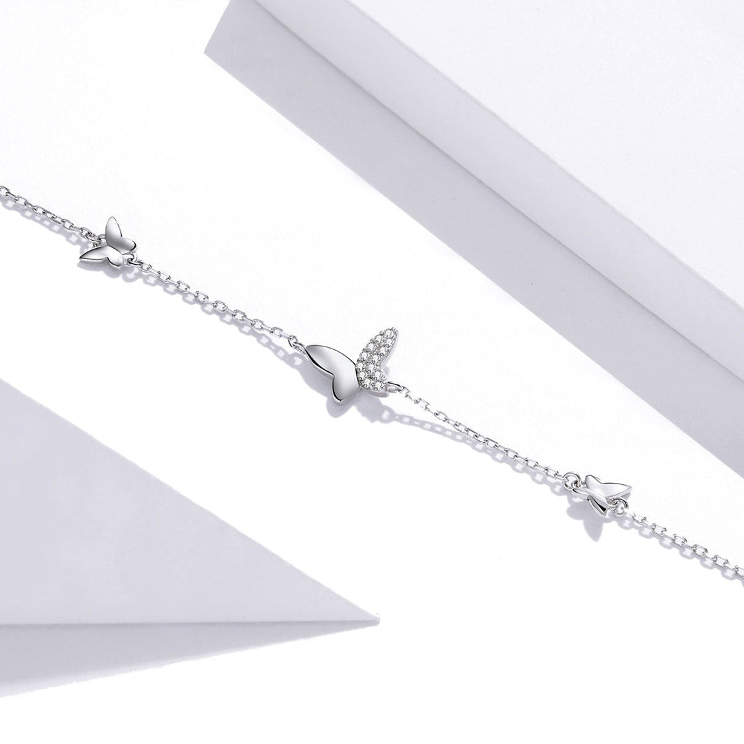 925 Sterling Silver Pavé Setting CZ Bracelet for Women