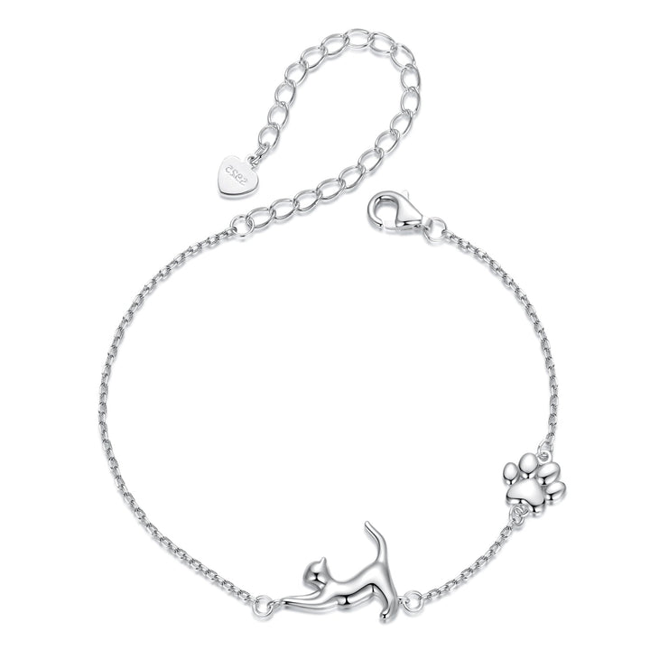 925 Sterling Silver &amp; Plated White Gold Adjustable Bracelet for Women