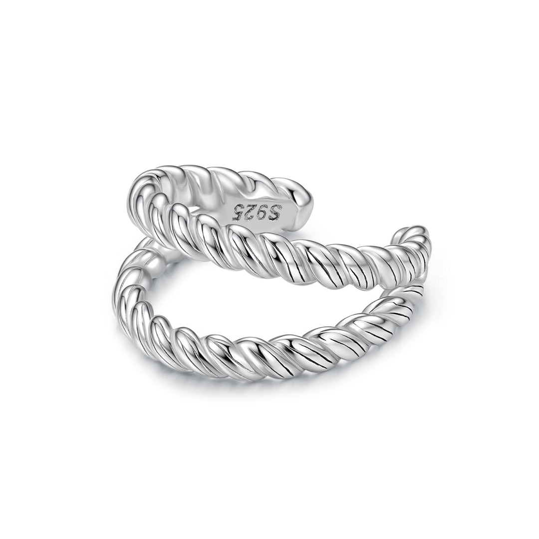 925 Sterling Silver White Gold Plated Hoop Earrings 0.7x1.3cm for Women