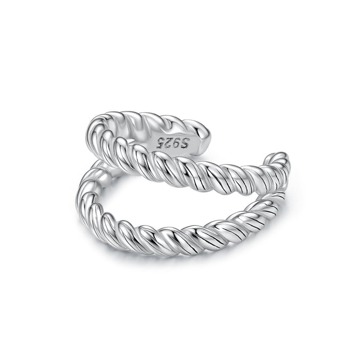 925 Sterling Silver White Gold Plated Hoop Earrings 0.7x1.3cm for Women