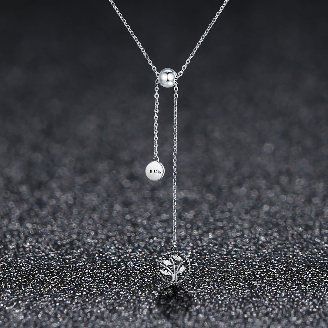 925 Sterling Silver Necklace 42CM Length with 9.5CM Pendant for Women