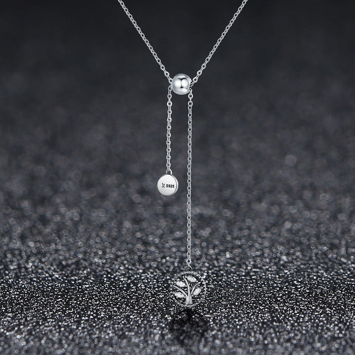 925 Sterling Silver Necklace 42CM Length with 9.5CM Pendant for Women