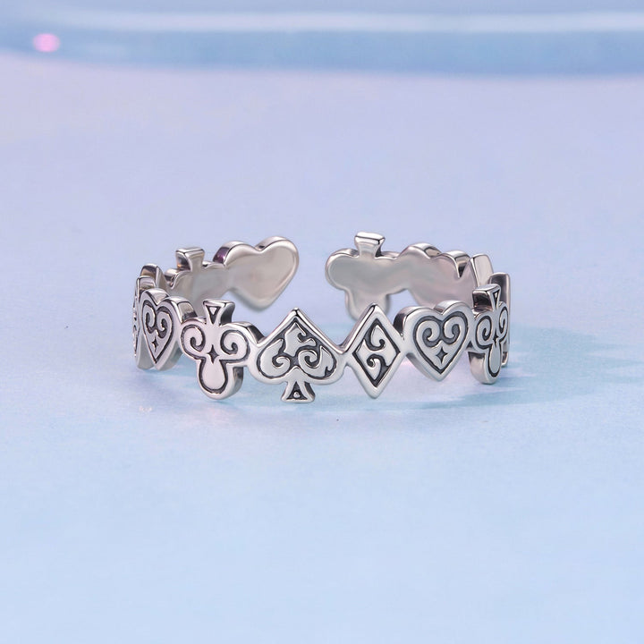 925 Sterling Silver Oxidized Silver 0.5cm Ring