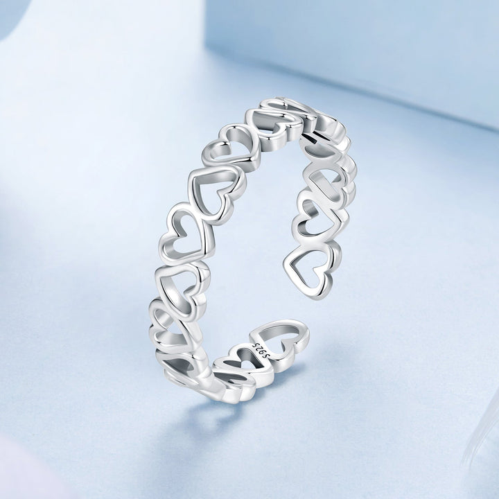 925 Sterling Silver Oxidized Silver 0.4cm Wide Ring