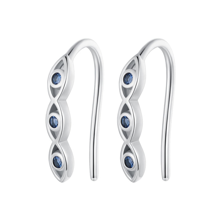 925 Sterling Silver CZ Pavé Earrings 13*2mm for Women