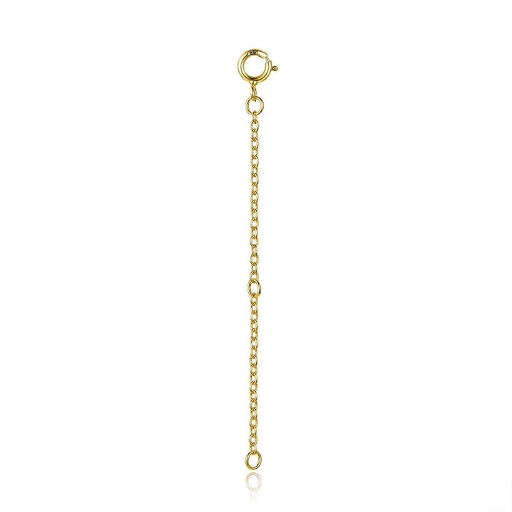 925 Sterling Silver + Plated Platinum 10cm Extension Chain Necklace