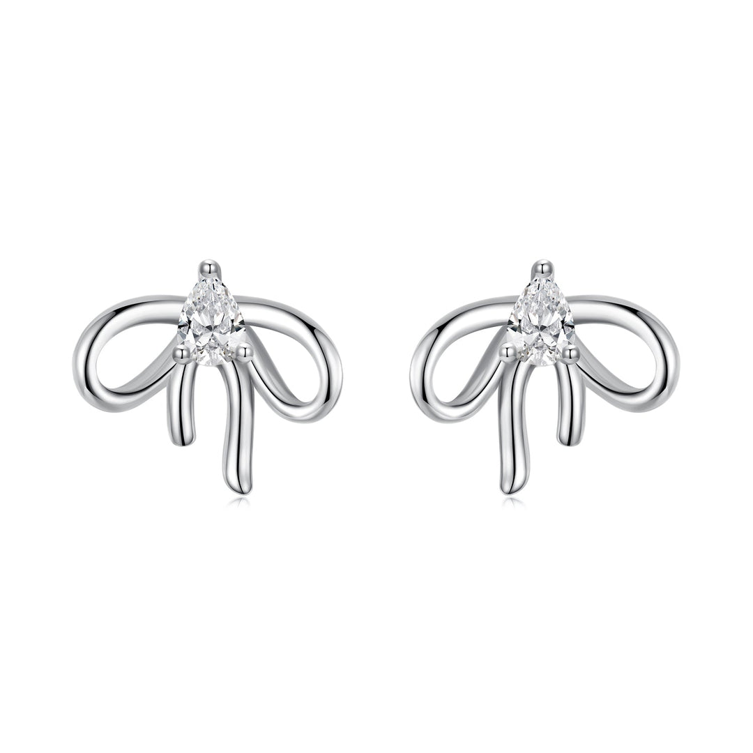 925 Sterling Silver Earrings with Pavé Setting &amp; Oxidized Finish