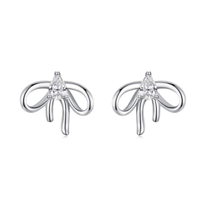925 Sterling Silver Earrings with Pavé Setting &amp; Oxidized Finish