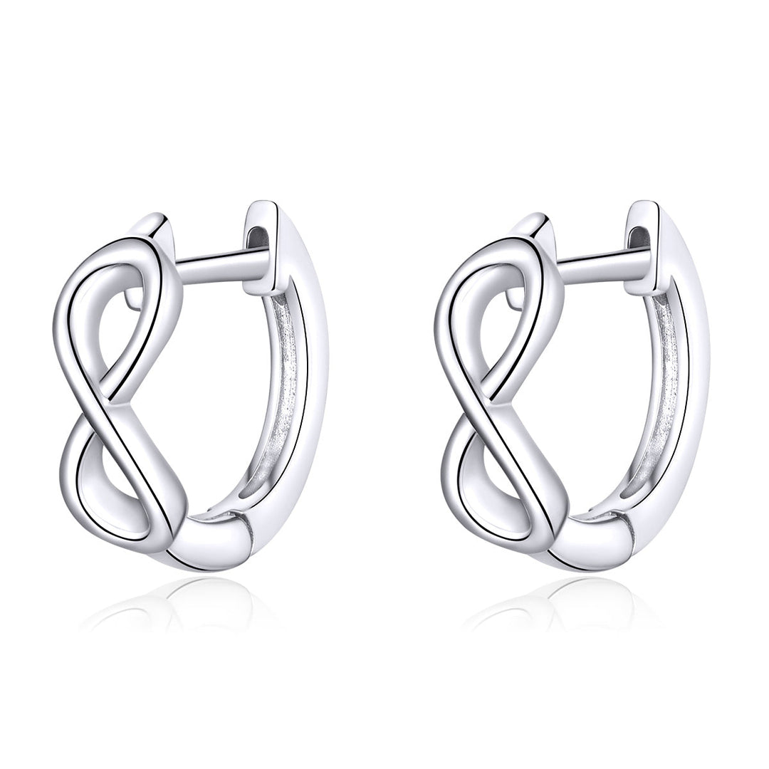925 Sterling Silver Earrings - 1.2*0.4cm, Platinum Plated for Women