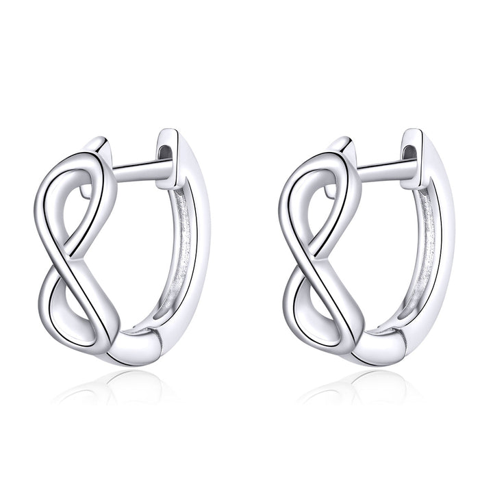 925 Sterling Silver Earrings - 1.2*0.4cm, Platinum Plated for Women