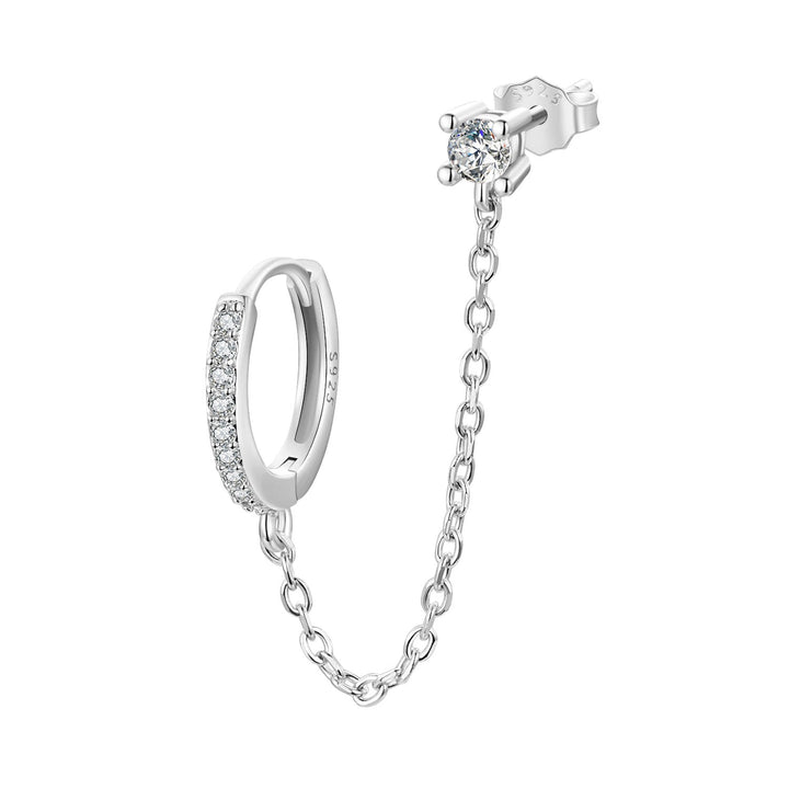 S925 Sterling Silver 3mm Pavé Setting CZ Earrings for Women