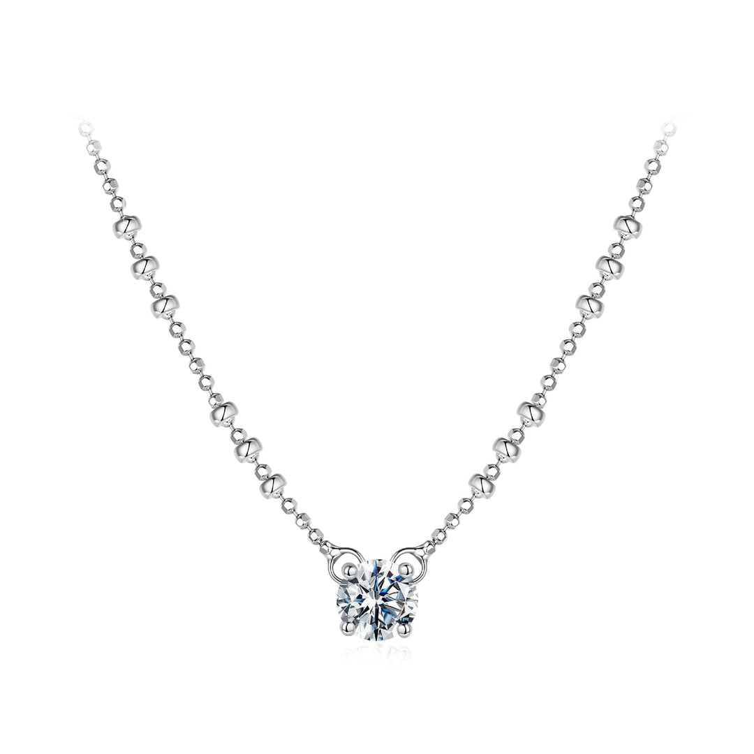 925 Sterling Silver 0.5 Carat Moissanite Necklace for Women