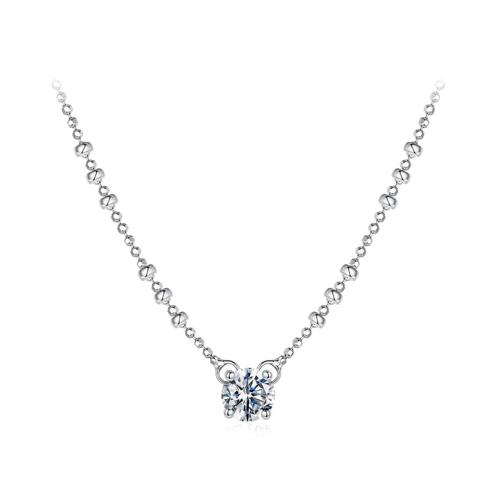 925 Sterling Silver 0.5 Carat Moissanite Necklace for Women