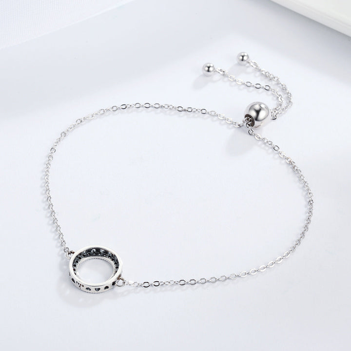 925 Sterling Silver Bracelet 26.5CM with 1.5*1.1CM Pendant for Unisex