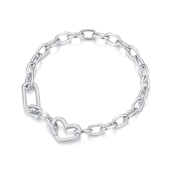 925 Sterling Silver Plated 190mm Bracelet for Women