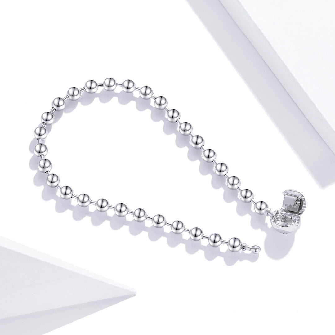 925 Sterling Silver Bracelet 17cm Oxidized &amp; Platinum Plated for Women