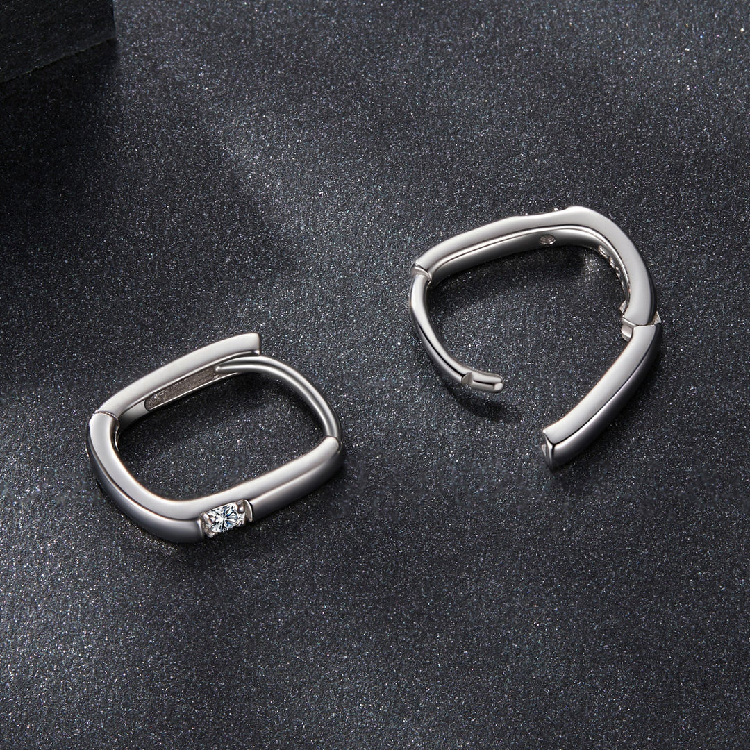 925 Sterling Silver Moissanite 0.16 ct Stud Earrings for Women