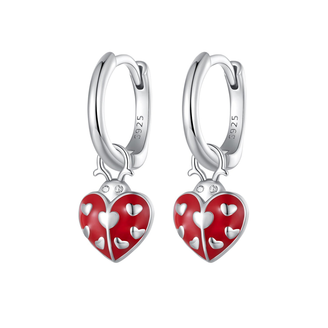 S925 Sterling Silver Enamel Process Pavé Set CZ Earrings