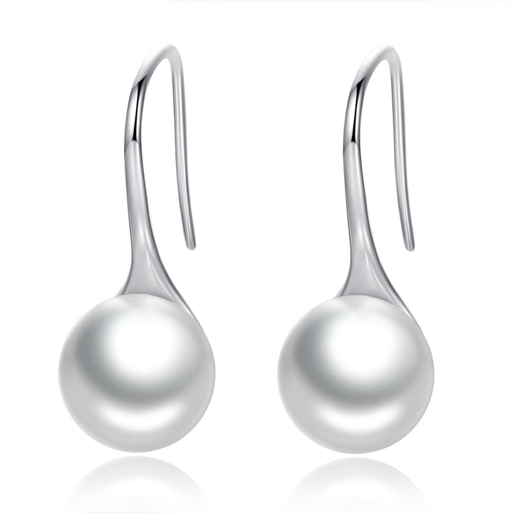 925 Sterling Silver Genuine Shell Pearl Earrings for Women