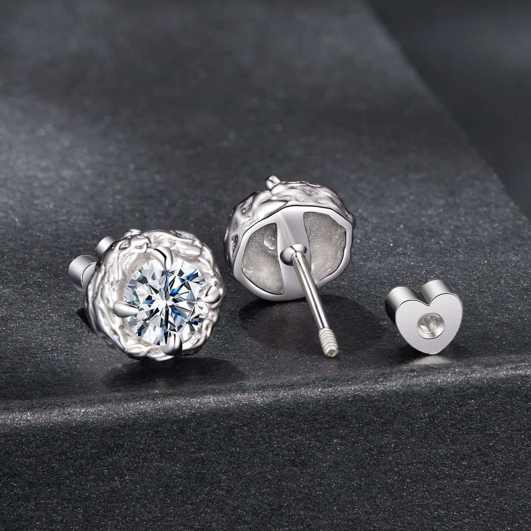 925 Sterling Silver 0.5 Carat Moissanite Earring for Women