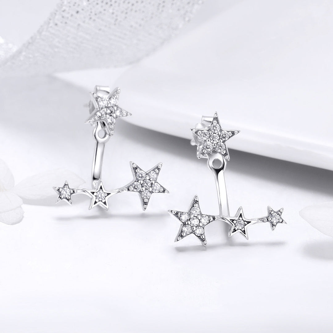 925 Sterling Silver Pavé Setting Earrings for Women
