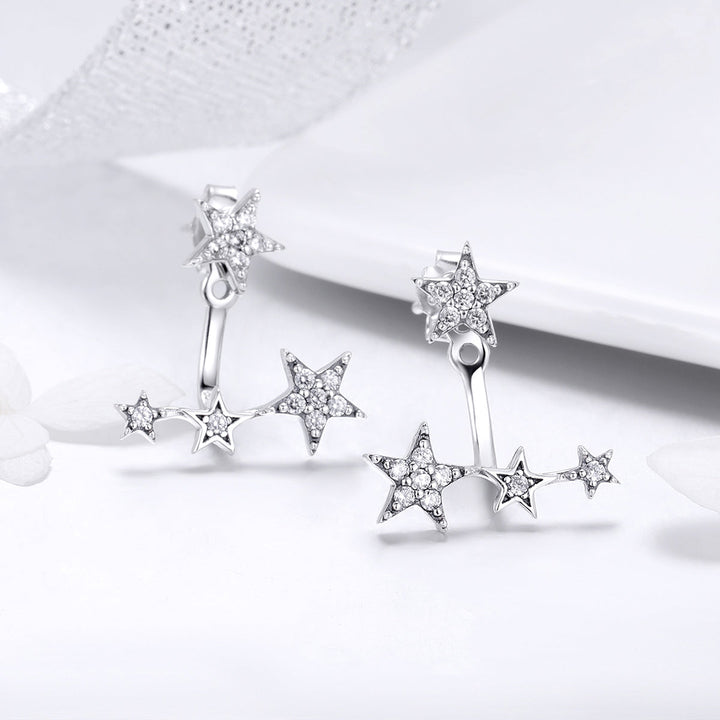 925 Sterling Silver Pavé Setting Earrings for Women