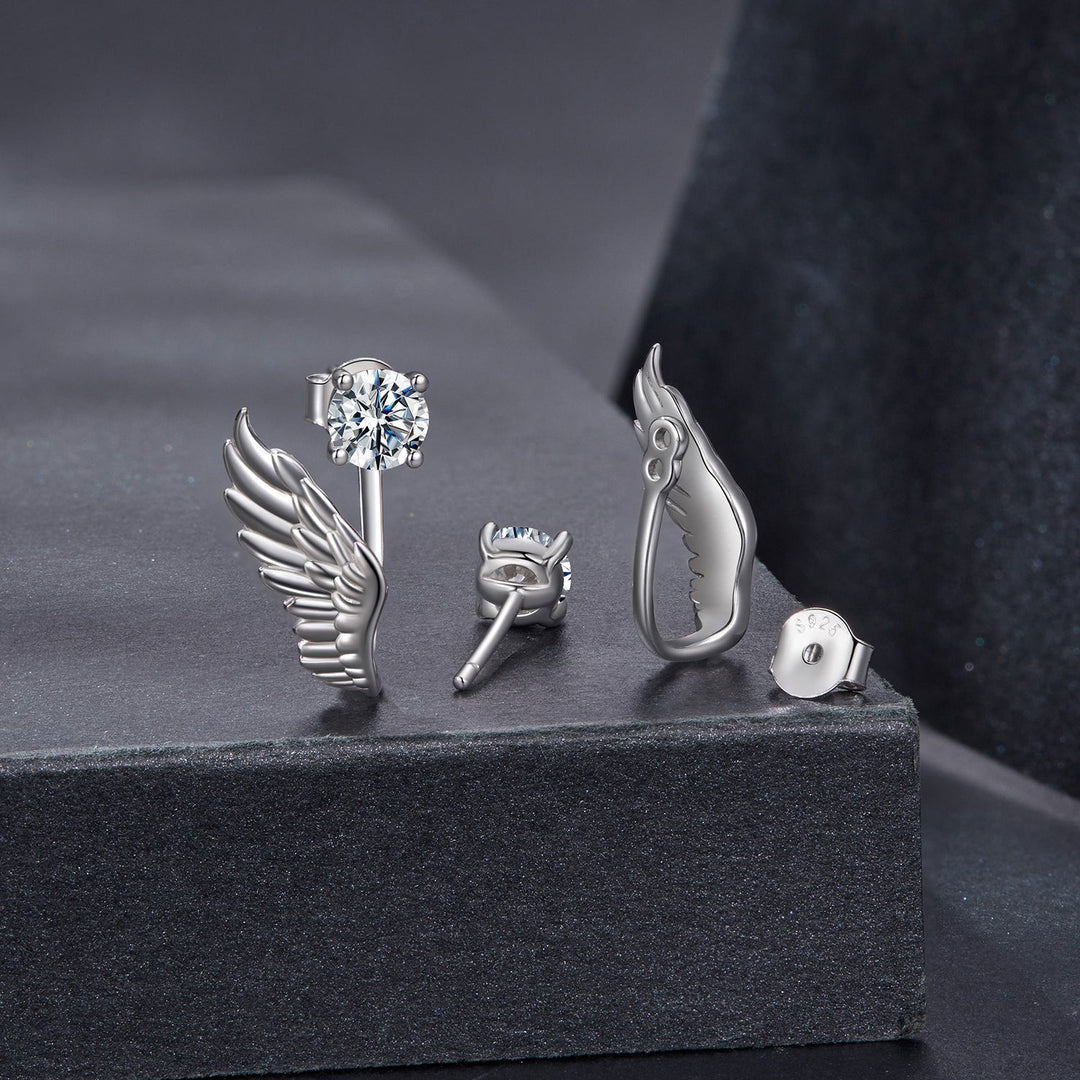 925 Sterling Silver Moissanite 0.50 Carat Earrings for Women