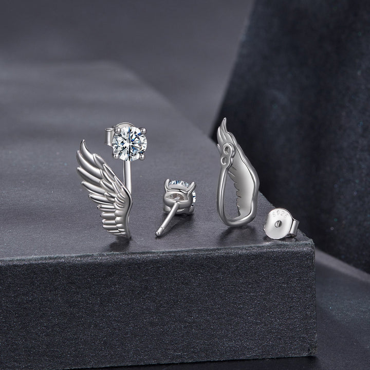 925 Sterling Silver Moissanite 0.50 Carat Earrings for Women