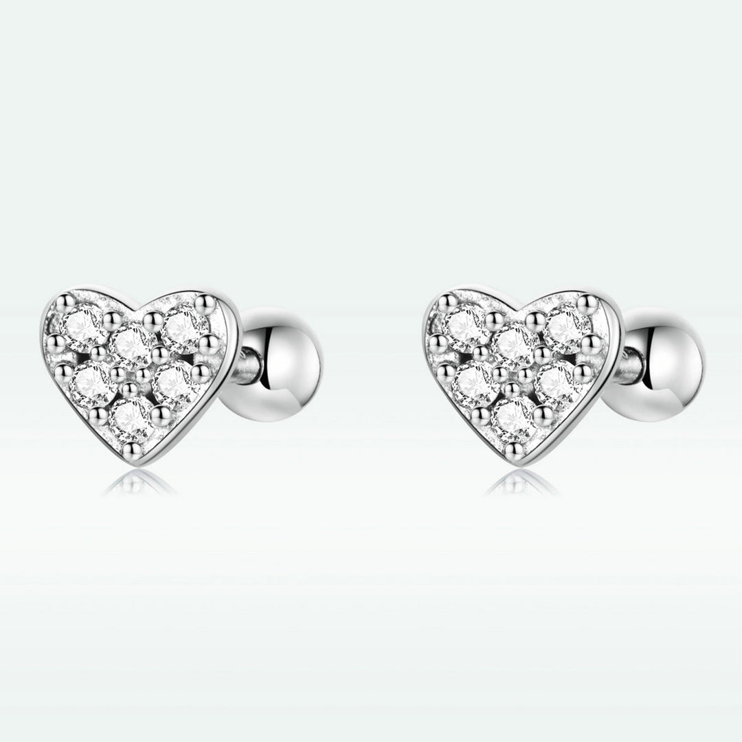 925 Sterling Silver Earrings with Pavé Setting CZ