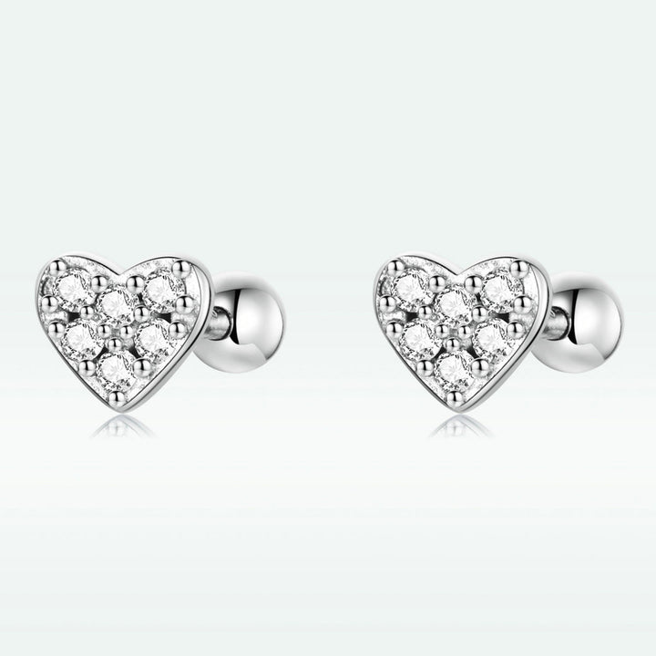 925 Sterling Silver Earrings with Pavé Setting CZ