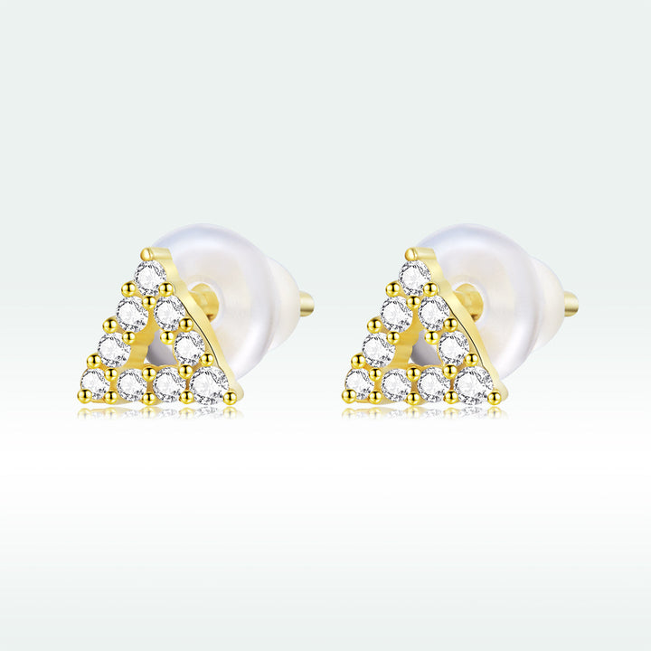 925 Sterling Silver &amp; Plated Gold CZ Earrings for Women