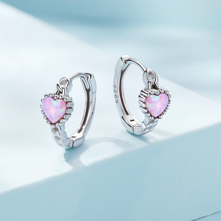 925 Sterling Silver Translucent Opal Earrings for Women
