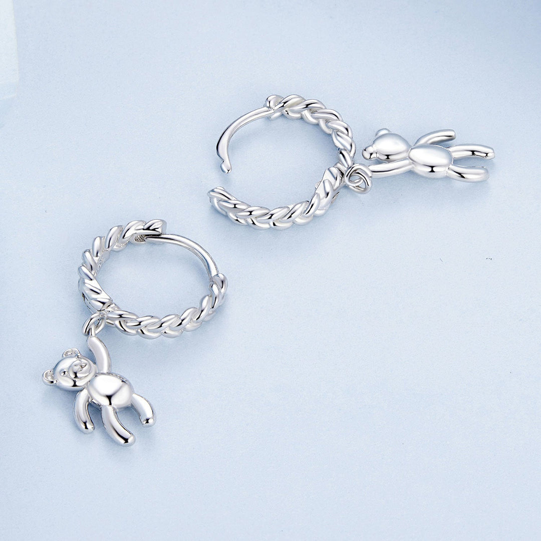 925 Sterling Silver Plated Platinum Earrings